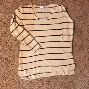 Stripe V-neck Sweater, Tunic